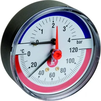 Instalatérský materiál Termomanometr Giacomini, 1/2˝ 0 až 6 Bar