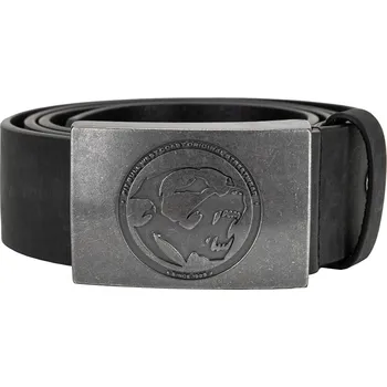 Oblečení a móda PitBull West Coast- kožený opasek BONES černý - délka 100cm