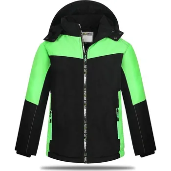 CHLAPECKÁ ZIMNÍ BUNDA BU617 ČERNÁ/ ZELENÁ Velikost: 152, Barva: Černá