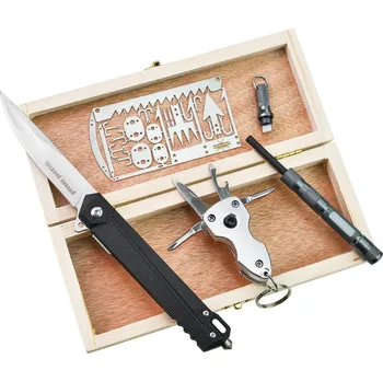 lovecký nůž DCHT Limitovaná sada "PIONÝR" 4v1 - pro nadšence přírody