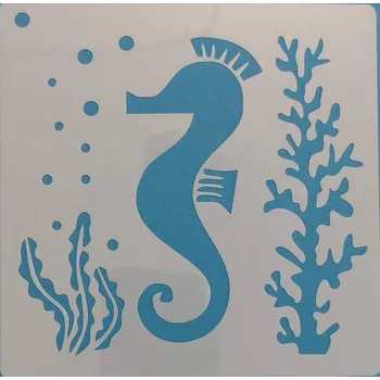 Plastová šablona mix 13x13cm - Moře 15