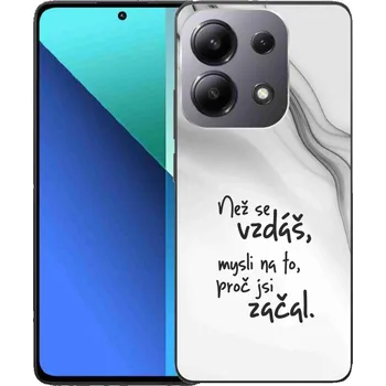Pouzdro na mobilní telefon Gelový kryt mmCase na Xiaomi Redmi Note 13 - citát 2 bílé pozadí