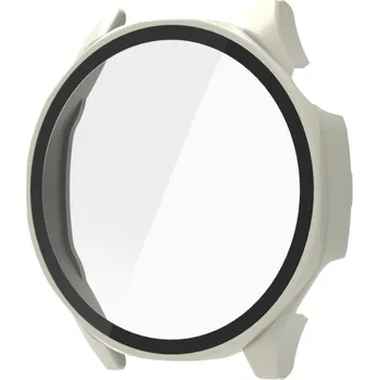 Příslušenství k chytrým hodinkám VSECHNONAMOBIL 90126 PC FULL COVER Plastový kryt se sklem pro Huawei Watch GT 5 46mm béžový