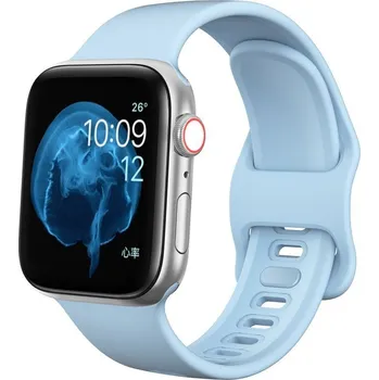 Příslušenství k chytrým hodinkám Tech-Protect Náhradní gumový řemínek pro Apple Watch (42/44mm), Nebesky modrá