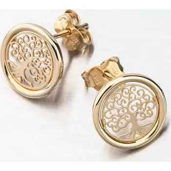 Náušnice Dámské náušnice žluté zlato 585 strom života 143P-121815