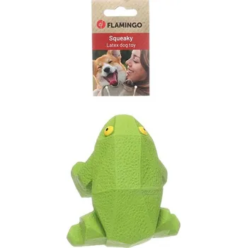 Hračka pro psa Hračka FLAMINGO latex - Kremi žába zelená 12,8x12,8x8,8cm