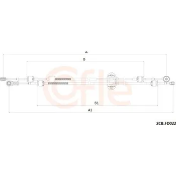 Tažné lanko, ruční převodovka COFLE 2CB.FD022