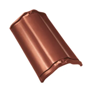 BRAMAC Hřebenáč vyrovnávací drážkový HO bez hrdla glazura kaštanově hnědá