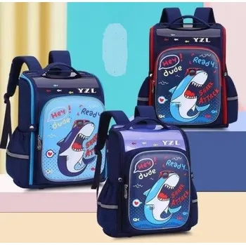 Školní batoh YZL Školní batoh, aktovka Žralok, různé barvy Barva: Světle modrá