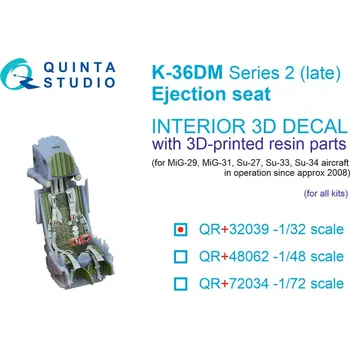 Plastikový model Quinta studio 1/32 K-36DM Series2 (late) ejection seat