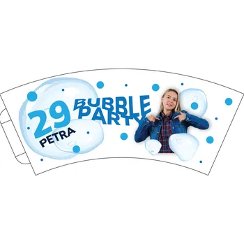 Party nádobí Personal Personalizované papírové kelímky 6 ks - Bubble party