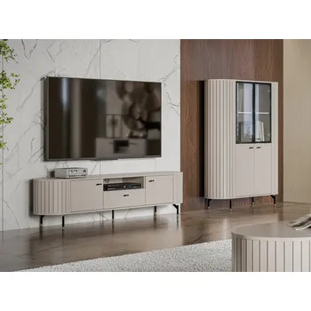 Obývací stěna Sestava nábytku do obývacího pokoje Terkiro I, Osvětlení: bez osvětlení, Barva: kašmír MIRJAN 5903211375392