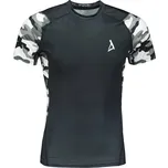 Pánské funkční kompresní tričko s krátkým rukávem premium ALTISPORT VOJ/ALM038TR04 ČERNOBÍLÁ L