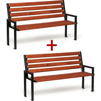 Zahradní lavice B2B Partner City lavice mahagon tmavý