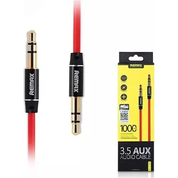 Sluchátka AUX audio kabel 3.5 1m Remax RL-L100 červený