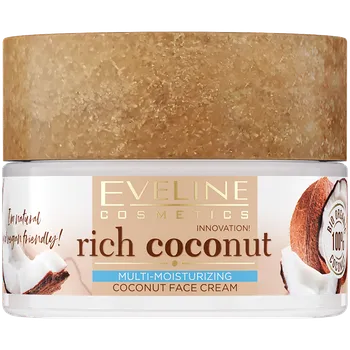 Pleťový krém Eveline Cosmetics Rich Coconut kokosový hydratační pleťový krém, 50 ml