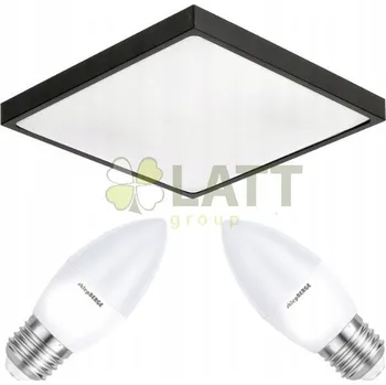 BERGE Stropní LED svítidlo LARI-S BLACK - 2xE27 IP20 + 2x E27 10W svíčka - teplá bílá