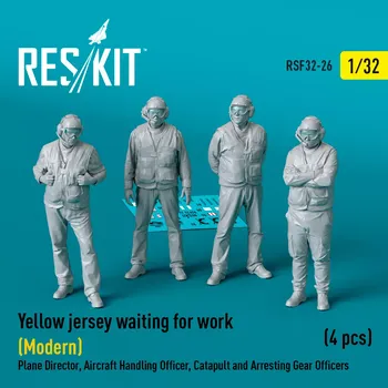 Plastikový model Reskit 1/32 Yellow jersey waiting for work (Modern) 4 pcs