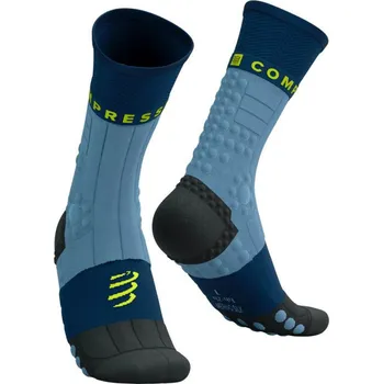 Pánské ponožky Compressport Pro Racing Socks Winter Trail denim/poseidon - EU 35-38