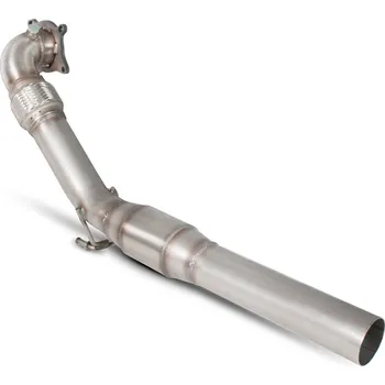 Downpipe se sport-catem Scorpion pro Volkswagen Scirocco R stříbrná