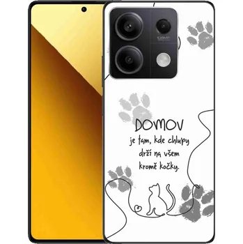Pouzdro na mobilní telefon Gelový kryt mmCase na Xiaomi Redmi Note 13 5G - kočičí motiv bílé pozadí