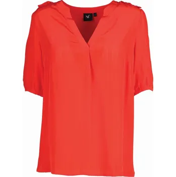 Dámská halenka Halenka Nu Denmark 7956-46 červená s volánkem Velikost: 38