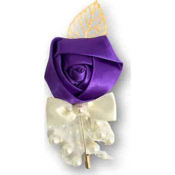 Svatební dekorace Lean Svatební pírko - Růže fialová 1 ks