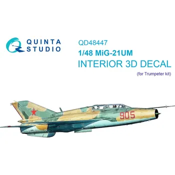 Plastikový model Quinta studio 1/48 MiG-21UM 3D-Print.&col. Interior (TRUMP)