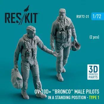 Plastikový model Reskit 1/72 OV-10D+ 'Bronco' male pilots standing Type 1