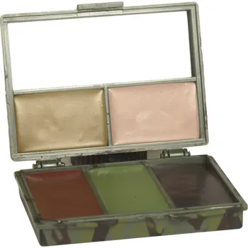 Speciální výtvarná barva Kamuflovací barva na obličej NATO (dóza, 26ml) (zelená, hnědá, černá, béžová, písková) - MIL-TEC