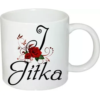 Jitka hrnek se jménem (hrneček s dámským jménem )