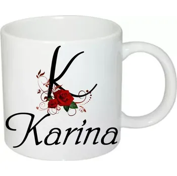 Karina hrnek se jménem (hrneček s dámským jménem )