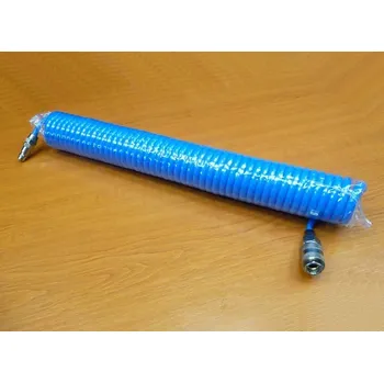 Příslušenství ke kompresoru Spirálová hadice 15m ke kompresoru 5/8mm PU s rychlospojkami ST-HS-PU-08/05-15