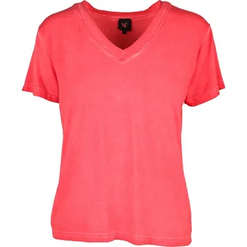 Tričko NU Denmark 7943-50 červené s výstřihem do V Velikost: 34