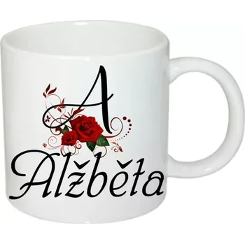 Alžběta hrnek se jménem (hrneček s dámským jménem )