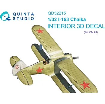 Plastikový model Quinta studio 1/32 I-153 3D-Print.&col. Interior (ICM)