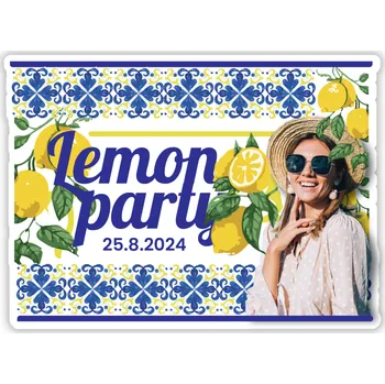 Party nádobí Personal Personalizovaná podložka pod talíř - Lemon party