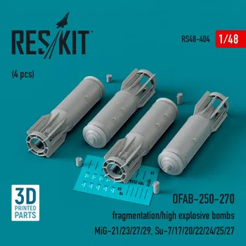 Plastikový model Reskit 1/48 OFAB-250-270 fragmentation/H-E bombs (4 pcs.)