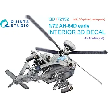 Plastikový model Quinta studio 1/72 AH-64D early 3D-Print.&col. Interior (ACAD)