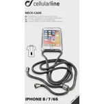 Cellularline Neck-Case zadní kryt čirý pro Apple iPhone 6/7/8/SE 2020, s černou šňůrkou