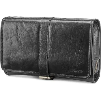 Kosmetická taška California závěsná černá kožená kosmetická taška - Lucleon