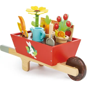 Hračka pro nejmenší Zahradní kolečko s květinami Tender Leaf Garden Wheelbarrow Set