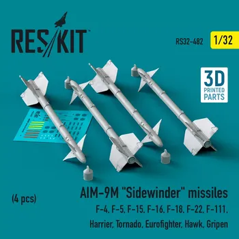 Plastikový model Reskit 1/32 AIM-9M 'Sidewinder' missiles (4 pcs.)