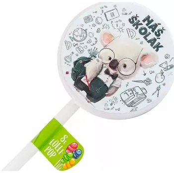 Bonbon Lízátka 64 g - Naš školák