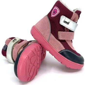 Dívčí zimní obuv Zimní boty KTR SN2405/TEX/PA růžová stříbro bordó 22, Vnitřní délka boty: 14,2 cm, Vnitřní šířka boty: 6,2 cm