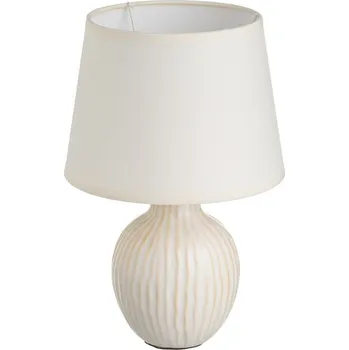 Čtecí lampička Krémová keramická stolní lampa s textilním stínidlem (výška 28 cm) – Casa Selección ID_1593042