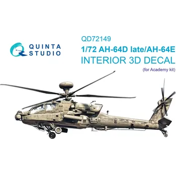 Plastikový model Quinta studio 1/72 AH-64D late/AH-64E 3D-Print.&col.Int. (ACAD)
