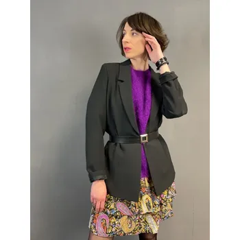 Dámské sako Sako So Comfy Giacca černé prodloužené vyštíhlené Velikost: 42