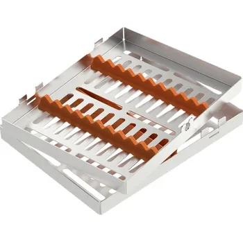 Kazeta přesmyku ASA Kazeta do autoklávu 182x144x34mm pro 10 nástrojů Barva: oranžová