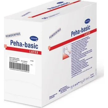 Vyšetřovací rukavice Peha-basic LATEX bez pudru operační rukavice vel. 6,5 (50párů/bal)
